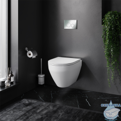 Инсталляция AM.PM с кнопкой смыва в комплекте с унитазом AM.PM Spirit V2.0 c сиденьем Soft close (микролифт) IS49051.701700