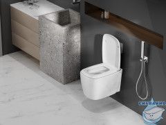 Унитаз ABBER Rechteck AC1217 подвесной белый, безободковый, смыв торнадо