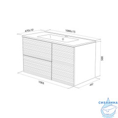 Тумба под раковину Iddis Bild 100 см BIL10V0i95