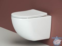 Унитаз подвесной безободковый Ceramicanova Forma Rimless CN3009 с сиденьем быстросъемным Soft Close (микролифт)