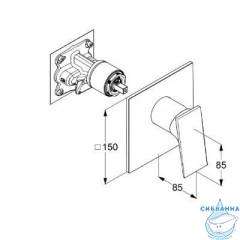 Встраиваемый смеситель для душа Kludi Decus 547550575 (хром)