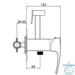 Встраиваемый смеситель с гигиеническим душем Gappo G7207-8 (хром/белый)