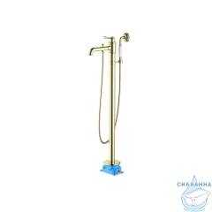 Смеситель для ванны напольный Aquatek Классик AQ1545PG (золото полированное)