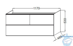 Тумба под раковину Jacob Delafon Odeon Up 120 EB892-N18 белый