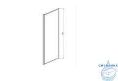 Боковая стенка Aquatek AQ ARI WA  90 профиль хром, стекло прозрачное AQ ARI WA 09020CH