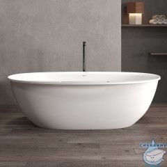 Ванна из искусственного камня ABBER Stein 170x85 AS9631 белая матовая