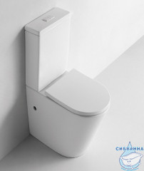 Унитаз напольный безободковый Ceramalux NS-2178 с бачком и сиденьем Soft Close (микролифт)