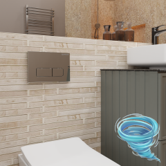 Инсталляция для унитаза Charus CC.300.80.01 с кнопкой смыва Charus Elegia FP.320.21.01 хром глянцевый,  с унитазом LYon 2.0 (с сиденьем Soft Close (микролифт)