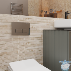 Инсталляция для унитаза Charus CC.300.80.01 с кнопкой смыва Charus Elegia FP.320.21.01 хром глянцевый,  с унитазом LYon 2.0 (с сиденьем Soft Close (микролифт)