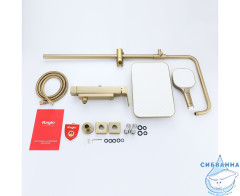 Душевая система Raglo 320 1 режим R30.24.03 (сатин золотой)