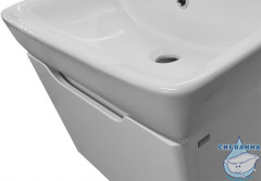 Тумба Dreja Tiny 45 белый глянец с раковиной Мини 50
