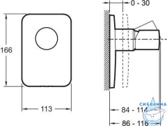 Встраиваемый смеситель для душа Jacob Delafon Toobi E98707-CP