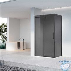 Душевое ограждение Vincea Como-N 140x100 профиль черный, стекло тонированное VSR-4CN1014CGB