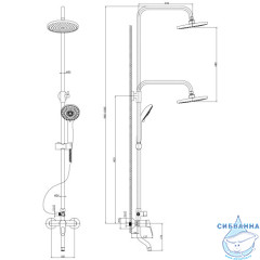 Душевая система Rossinka 200 1 режим B35-46 (хром)