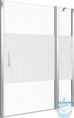 Дверь в нишу Bas Pandora WTW-130-T-CH профиль хром, стекло прозрачное с узором