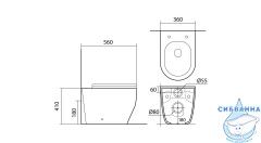 Унитаз приставной Aquatek Европа AQ1902-00 с сиденьем Soft Close (микролифт)