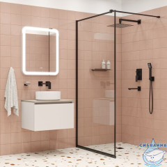 Встраиваемый смеситель с двумя выходами, черный матовый, Folk, IDDIS, FOLBL00i67