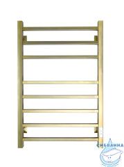 Полотенцесушитель электрический Санприз Квадро П8 50Х80 (брашированное золото) (подключение универсальное)