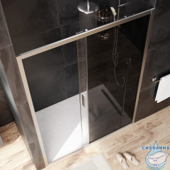 Дверь в нишу AM.PM Gem W90G-140-1-195MG 140 см профиль хром, стекло тонированное