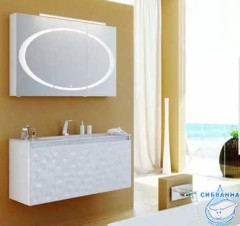 Шкаф-зеркало Aqwella Dune 100 белый DUN0410