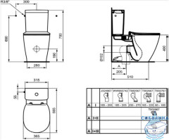 Унитаз напольный Ideal Standard Connect Aquablade E039701 (без бачка и сиденья)