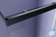 Walk in  Aquatek 120х200 AQ.WISL.120.1BL профиль черный , стекло прозрачное 