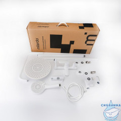 Смеситель для ванны с верхним душем, белый матовый, Rora, Milardo, RORWT4FM06