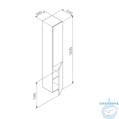 Шкаф пенал Am.Pm Gem 30 R черный матовый M90CHR0306BM