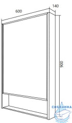 Шкаф-зеркало 1Marka Mira Mira 60 Белый глянец