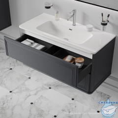 Тумба подвесная, 100 см, темно-серый, Oxford Neo, IDDIS, OXN10D0i95 подходит умыв. 0101000i28