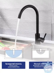 Смеситель кухни Frap F40899-4 (черный матовый)