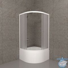 Душевое ограждение Тритон Вельвет 90x90 Б профиль белый, стекло вельвет Щ0000065752 (с поддоном)