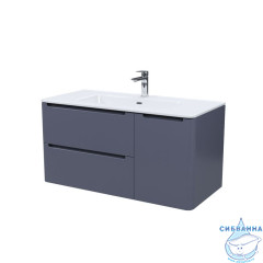 Тумба с умывальником, подвесная, 100 см, темно-серый, Edifice, IDDIS, EDI10D0i95K  подходит умыв. 0101000i28