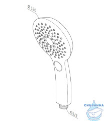 Лейка для душа Am.Pm Inspire 2.0 120 F0250A000  3 режимa (хром)