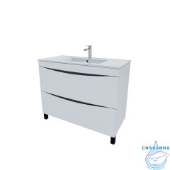 Тумба с умывальником, напольная, 100 см, белая, Cloud, IDDIS, CLO10WFi95K