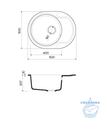 Кухонная мойка Omoikiri Manmaru-62-GR Leningrad grey 4993353