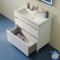 Тумба с умывальником, напольная, 80 см, белый, Zodiac X, IDDIS, ZDX80WFi95K подходит умыв. 4078000i28