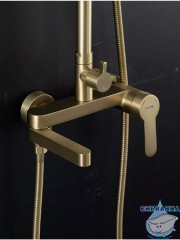 Душевая система Gappo G2499-33 250 1 режим (сатин золотой)