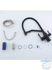 Смеситель кухни Frap F4397-6 (черный матовый)