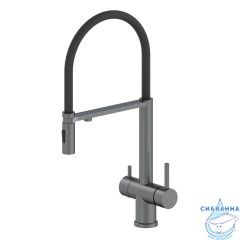 Смеситель для кухни Oliveeka OL-458009-BGM (оружейная сталь)