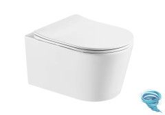 Унитаз подвесной безободковый Aquatek Оберон AQ1365T-00 с сиденьем Soft Close (микролифт)