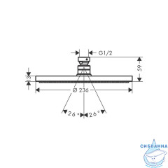 Душевая система Hansgrohe Raindance S 240 1 режим 27959670 (черный матовый)