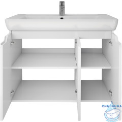 Тумба Dreja Q Plus (D) 75 белый глянец с раковиной Dreja Q 80