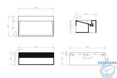 Тумба с раковиной ABBER Stein AS2645-0.8 подвесная, белая матовая