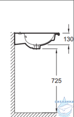 Раковина 100 см Jacob Delafon Nouvelle Vague EXAQ112-Z-00