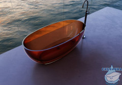 Ванна из полиэфирной смолы ABBER Kristall 170х75 AT9703Opal коричневая