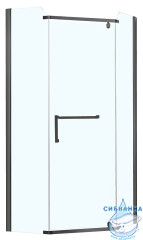 Душевое ограждение Azario Edmonton 90x90 профиль черный, стекло прозрачное AZ-NNC3231-1 900 BLACK (без поддона)