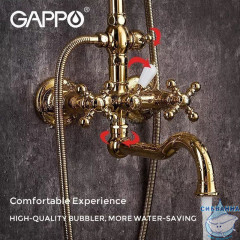 Душевая система Gappo G2489-6 220 1 режим (глянцевое золото)