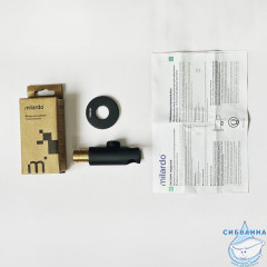 Выход для шланга с держателем для лейки, черный матовый, Dale, Milardo, DALBL00M62