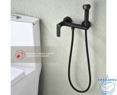 Смеситель Raglo R03.51.06  с гигиеническим душем (черный)